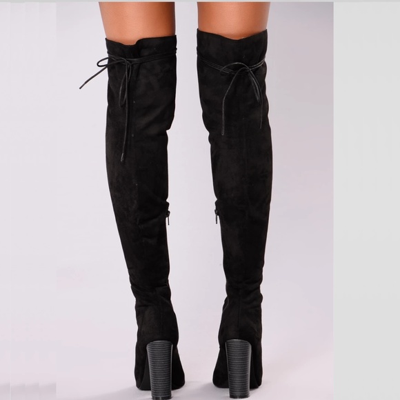 Black Lace-up Open Toe Boots - Picture 2 of 7